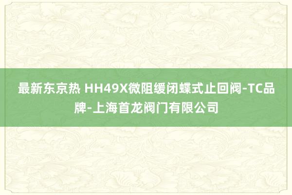 最新东京热 HH49X微阻缓闭蝶式止回阀-TC品牌-上海首龙阀门有限公司