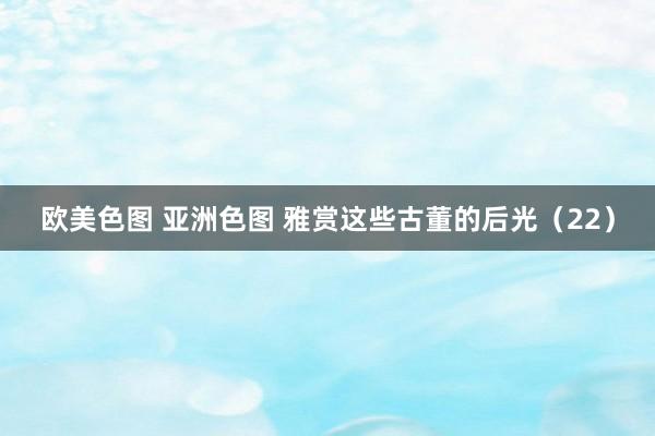 欧美色图 亚洲色图 雅赏这些古董的后光（22）